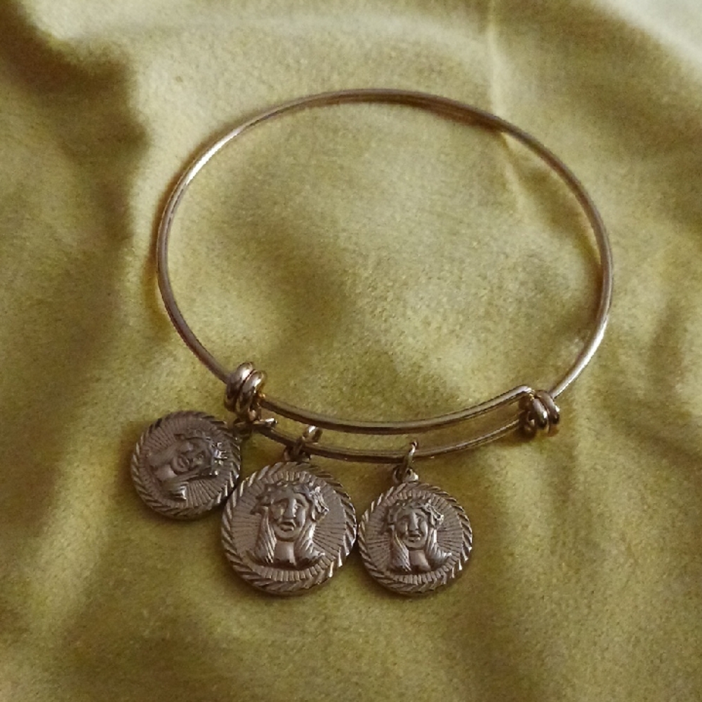 Goldtone Charm Bangle Bracelet